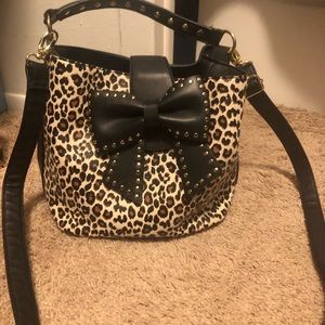 Betsey Johnson leopard purse